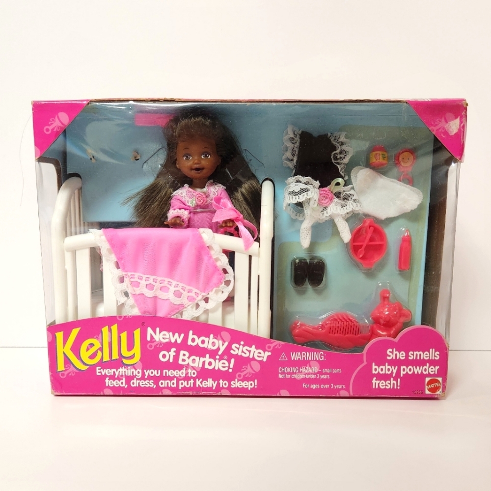 Mattel Kelly Baby Sister Doll with Pink Outfit & Accessories